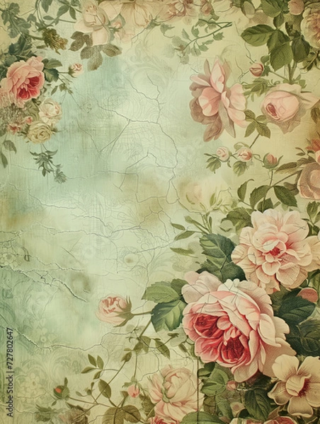 Obraz vintage background with roses