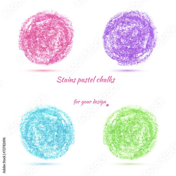 Fototapeta design elements pastel chalks