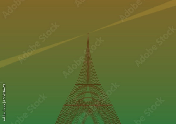 Obraz Tower with light in simple background