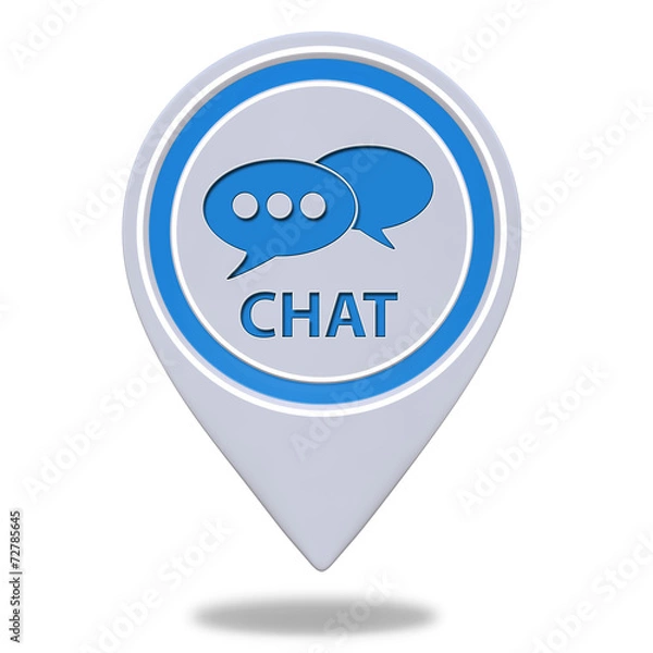 Fototapeta Chat pointer icon on white background