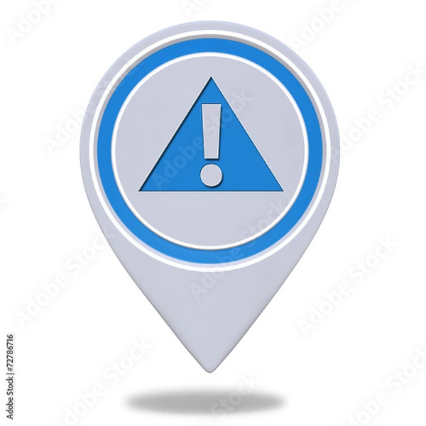 Fototapeta Danger pointer icon on white background