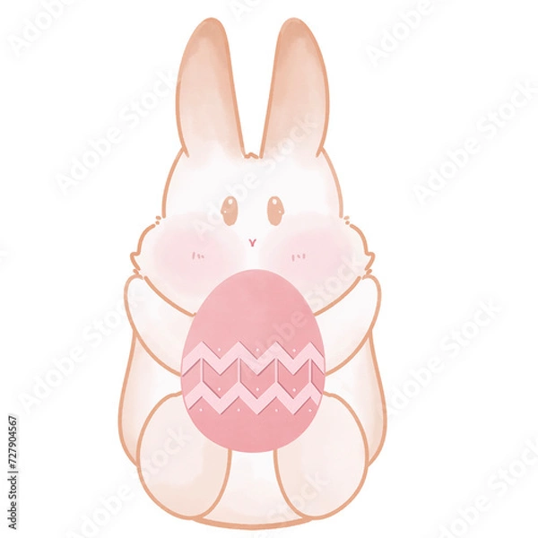 Fototapeta easter bunny with egg