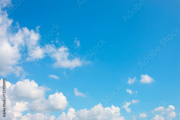 Fototapeta Bright sky background with few clouds.