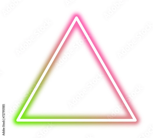Fototapeta Colorful Gradient Neon Triangle Frame