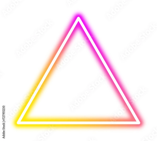 Fototapeta Colorful Gradient Neon Triangle Frame