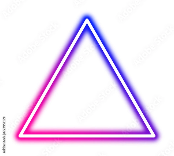Fototapeta Colorful Gradient Neon Triangle Frame