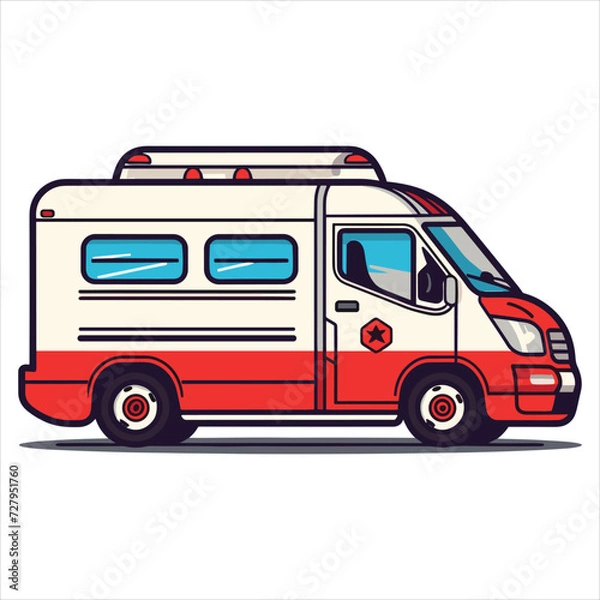 Fototapeta flat labor trucks vector illustration