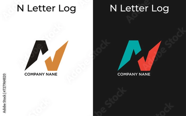 Obraz Monogram letter N logo lowercase