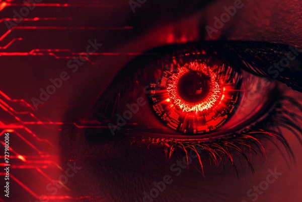 Fototapeta Artificial Intelligence: Evil KI