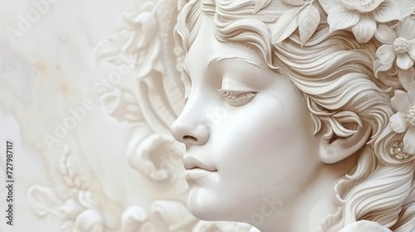 Fototapeta In the realm of Greek mythology, Aphrodite is revered as the divine goddess embodying beauty and love