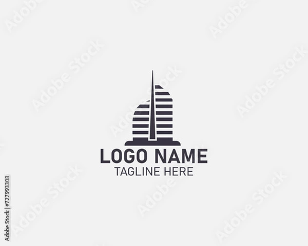 Obraz Real Estate Vector Logo Design Real Estate Logo. Luxury Logo. Construction Architecture Building Logo Design Template Element