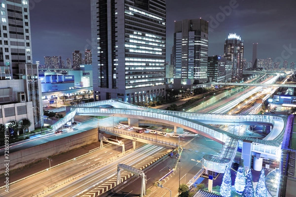 Fototapeta 湾岸線の夜景