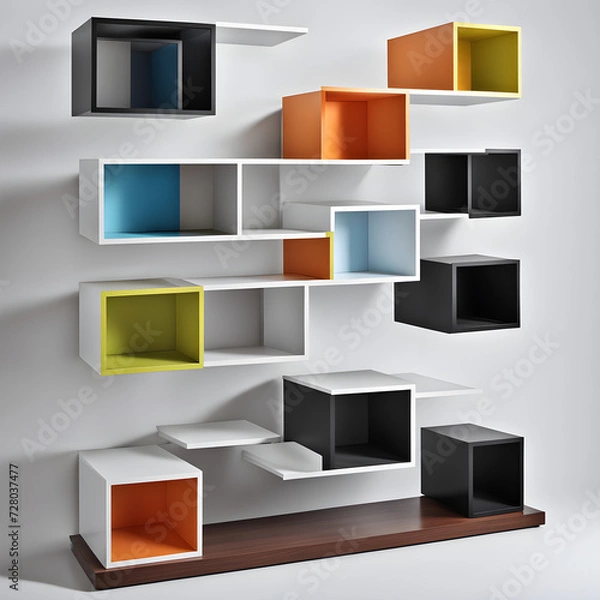 Fototapeta modern bookshelf 