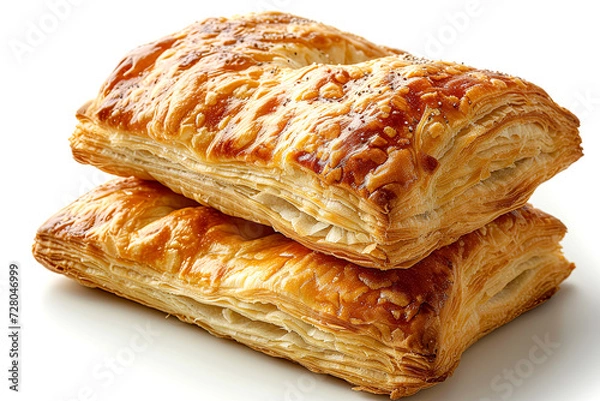 Obraz Cheese puff pastry isolated in white background