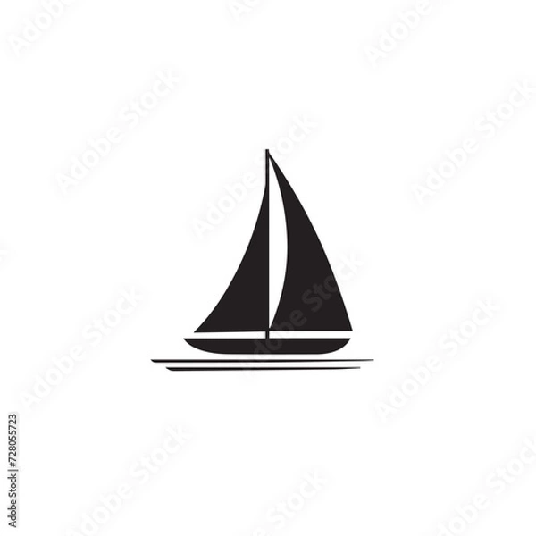 Fototapeta Catamaran in cartoon, doodle style. Image for t shirt. Isolated 2d vector illustration in logo, icon, sketch style, Eps 10. AI Generative