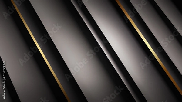 Obraz Dark premium wallpaper with gold gradient lines