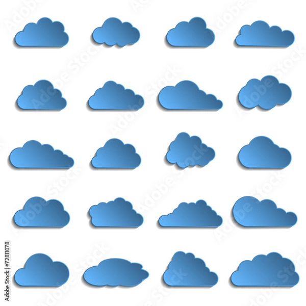 Obraz different clouds with 3d effect