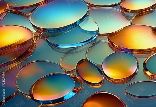 Obraz Soothing Rhythms, abstract background with circles