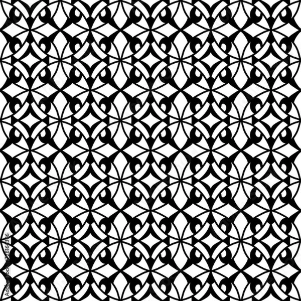 Fototapeta a black and white abstract seamless pattern background