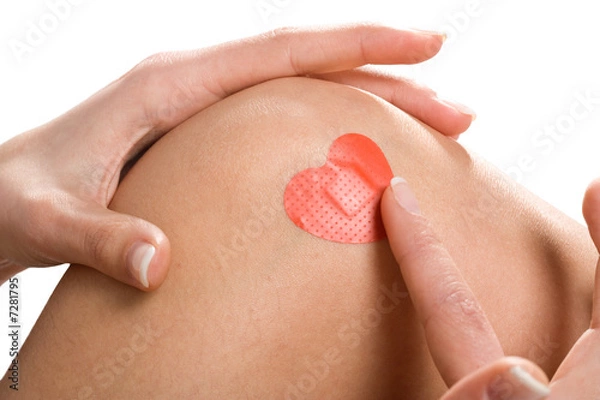 Obraz Herzpflaster aufkleben