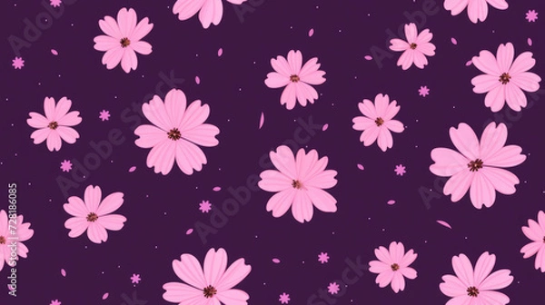Fototapeta small Cosmos,  pattern banner wallpaper