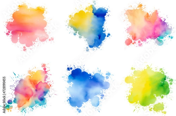 Fototapeta watercolor vector splashes; background for title and logo
