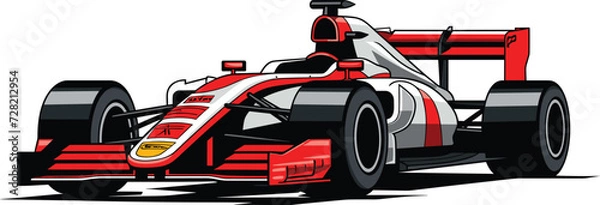 Obraz F1 race car vector illustration on isolated background