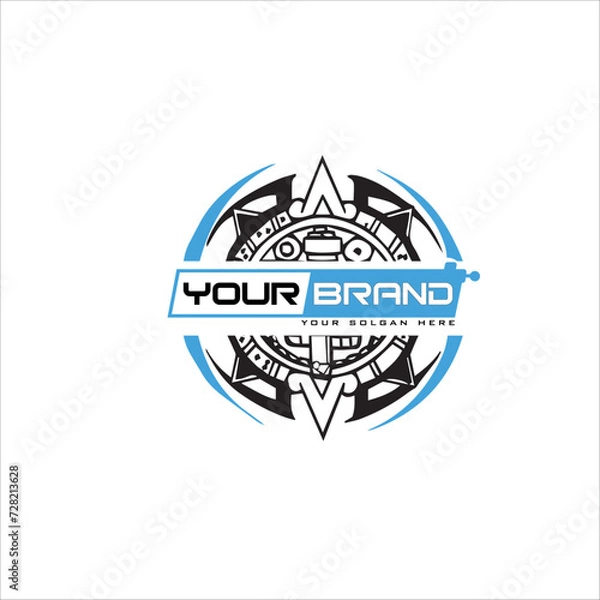 Fototapeta Modern professional logo design for a Gym or a Fitness Centre vector