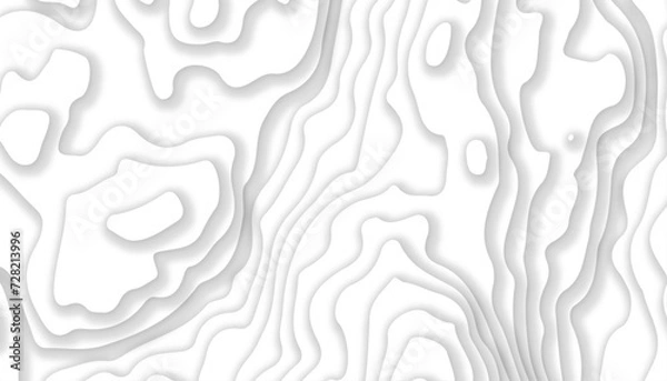 Fototapeta Topographic map background geographic line map with elevation assignments. Modern design with White background with topographic wavy pattern design