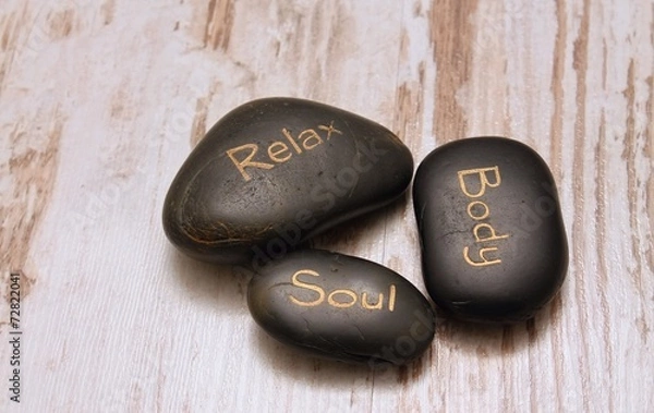 Fototapeta Three lava stones