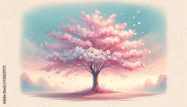 Fototapeta さくらのデザイン、背景、壁紙　（ AI生成画像 ）