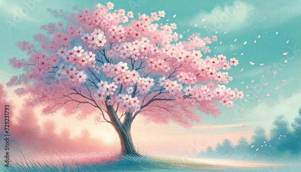 Obraz さくらのデザイン、背景、壁紙　（ AI生成画像 ）