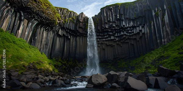 Obraz waterfall in the mountains