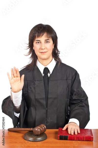 Obraz Female judge taking oath