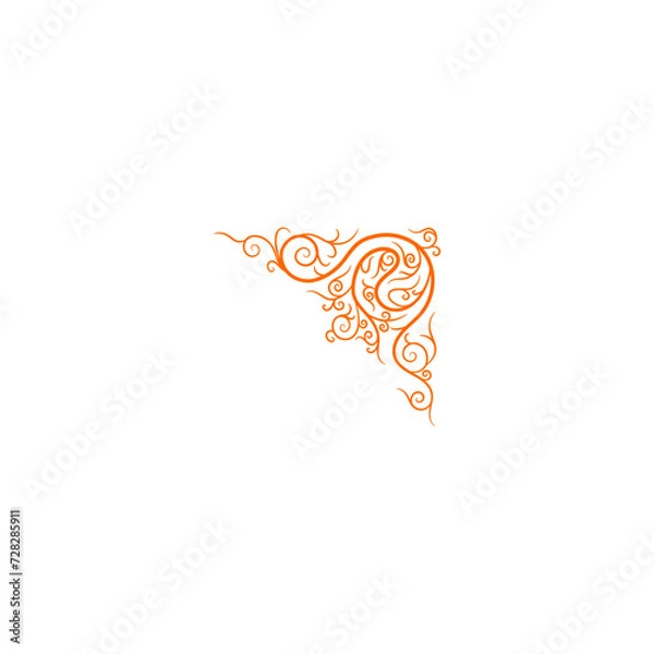 Obraz corner with orange Islamic elements corner