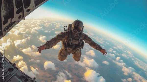 Obraz Military paratrooper