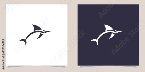 Obraz marlin logo design vector