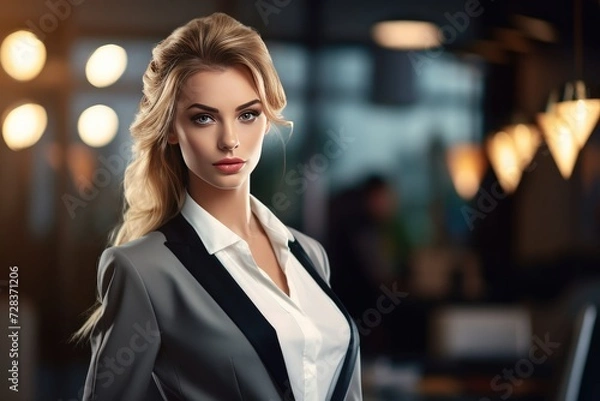 Fototapeta Detail on business person in luxury official suit for office meeting. Generative Ai.