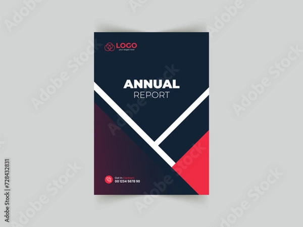 Obraz Vector abstract elegant annual report book cover