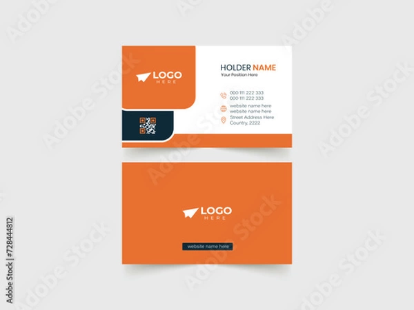 Fototapeta simple and clean vector business card design.