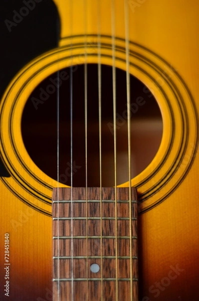 Fototapeta musical instrument six-string acoustic guitar