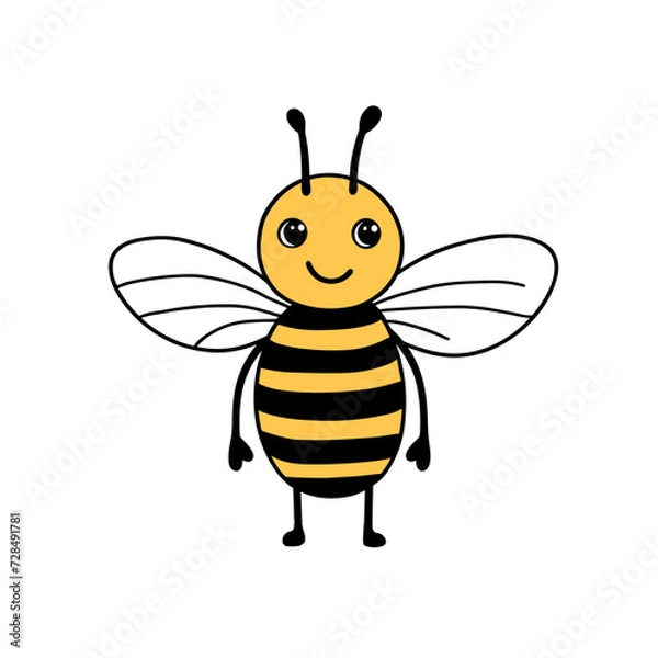 Fototapeta bee cartoon character