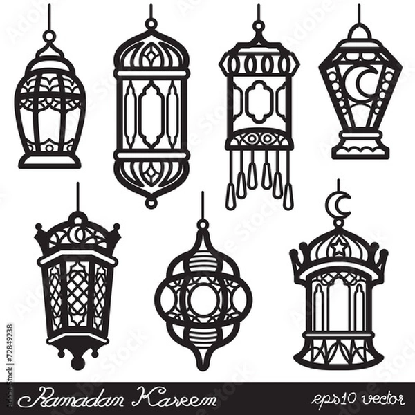 Obraz Ramadan Kareem Lantern Black