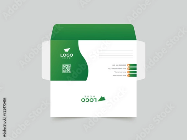 Fototapeta vector office envelope design template.