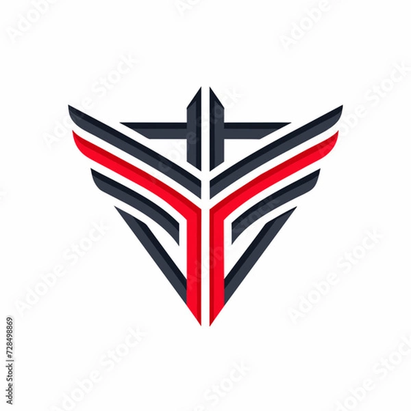 Fototapeta Linear Innovations: Crafting Futuristic Logos with Sleek Lines, creative lines logo design "line"