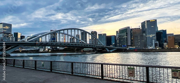 Fototapeta 東京 夕方の隅田川