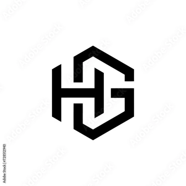 Fototapeta gh logo design 