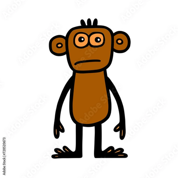 Obraz funny cartoon monkey