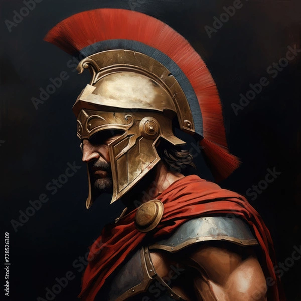 Fototapeta Spartan warrior. Digital art.