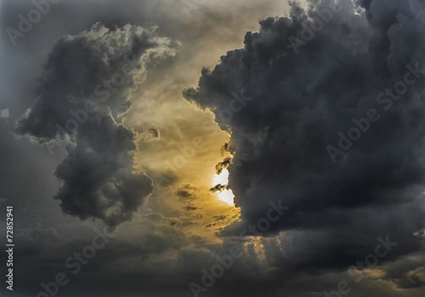 Obraz Dramatic cloudy sunset